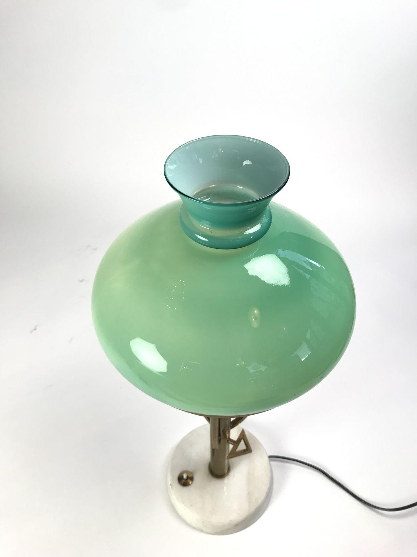 Opaline glass table lamp